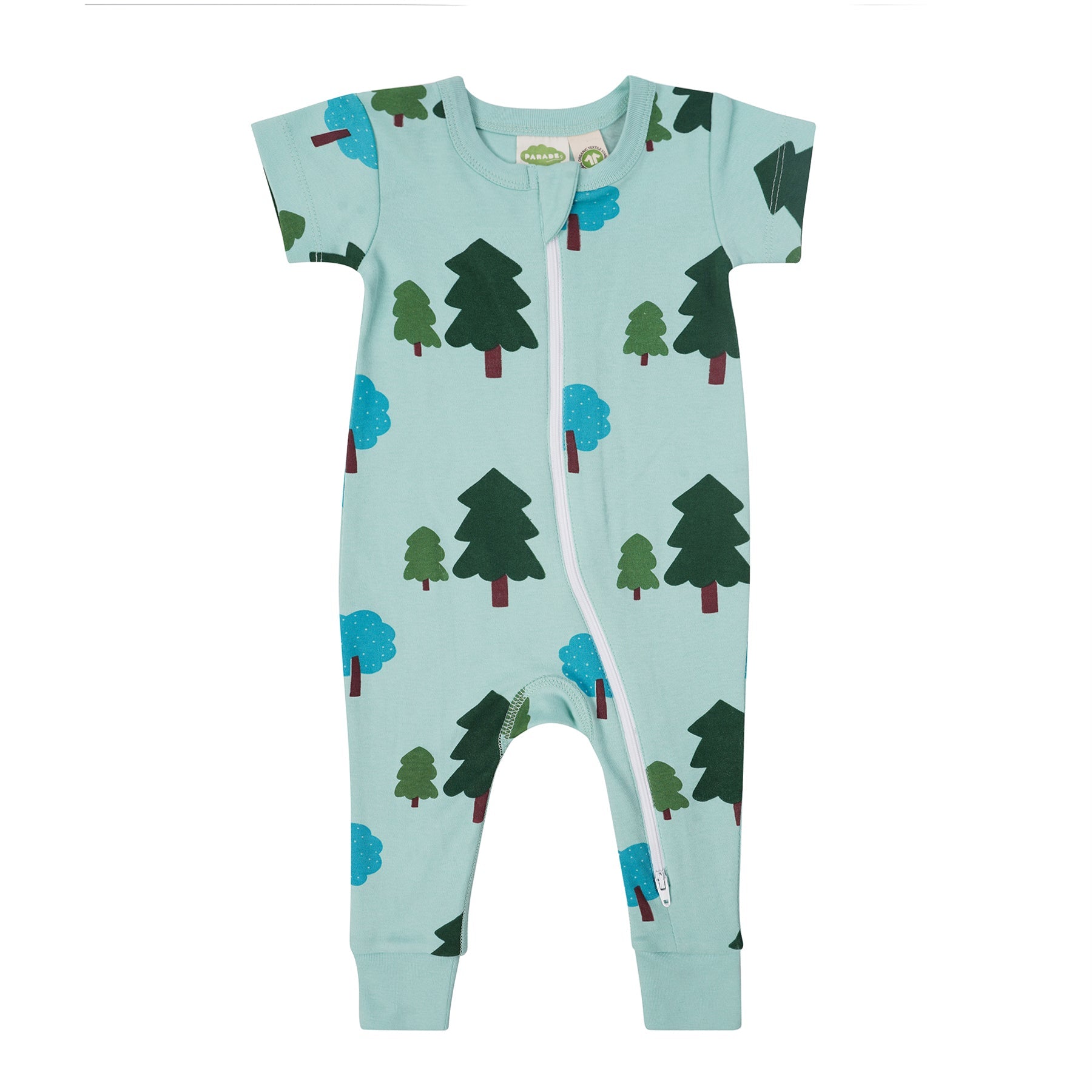 Organic Signature Print '2-Way' Zip Romper - Short Sleeve – PARADE