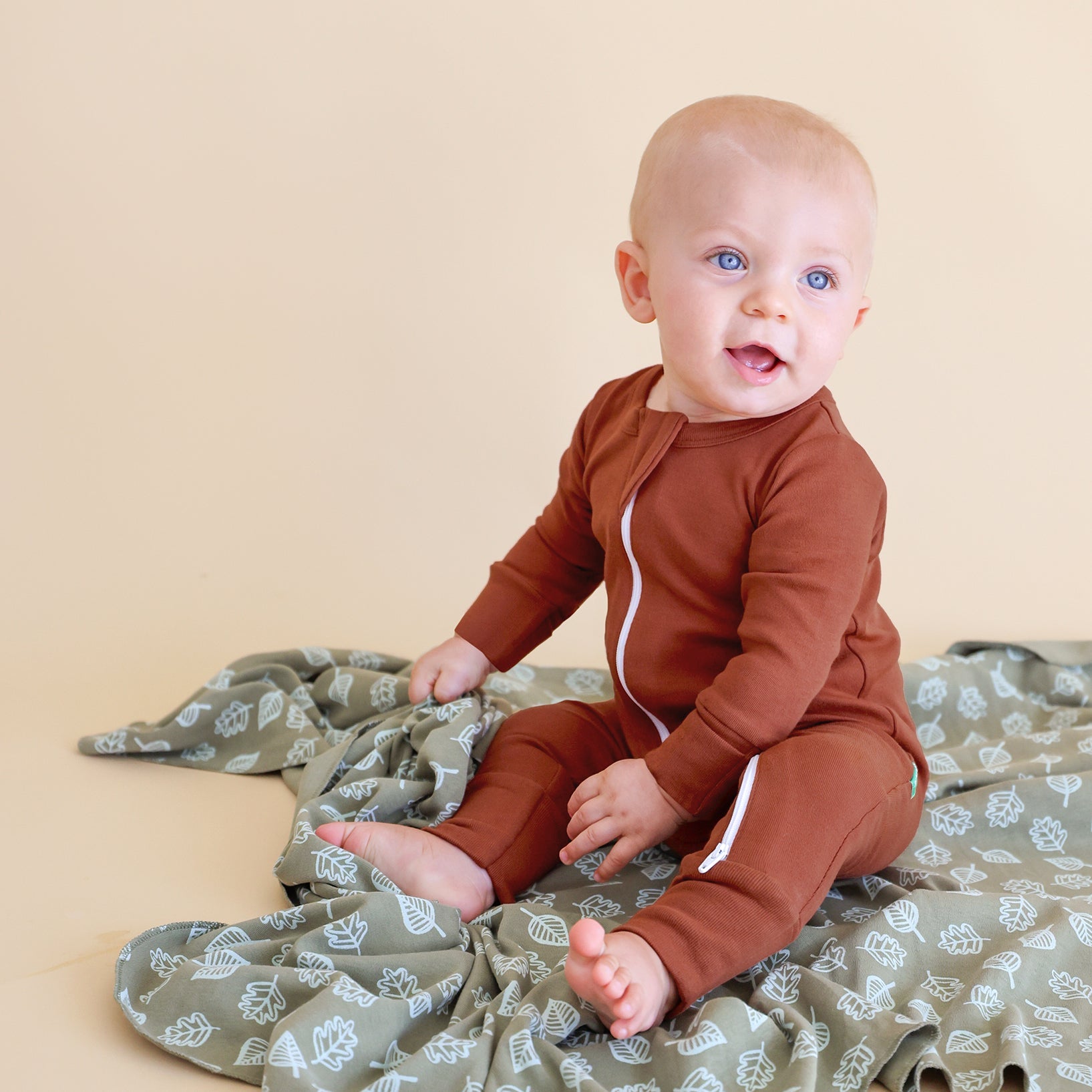 Organic Essentials '2-Way' Zip Romper - Long Sleeve