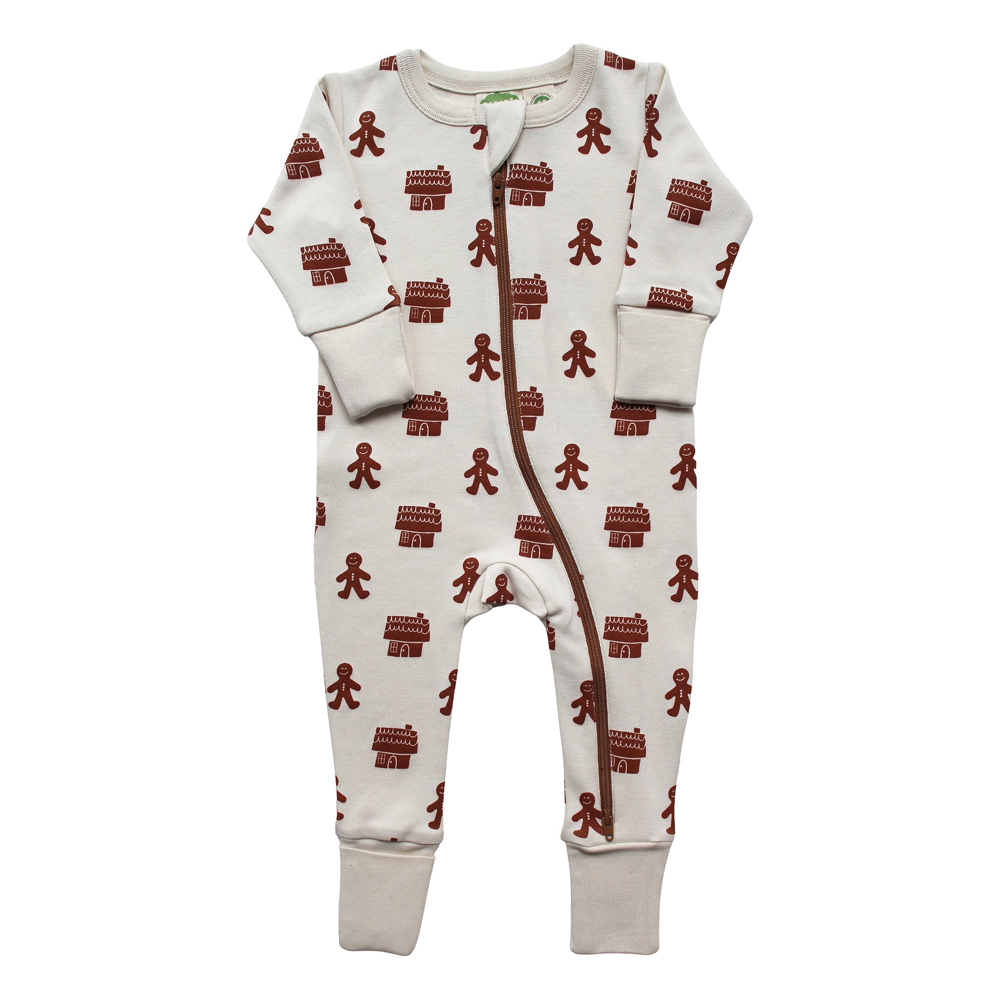 Organic Signature Print '2-Way' Zip Romper -  Holiday