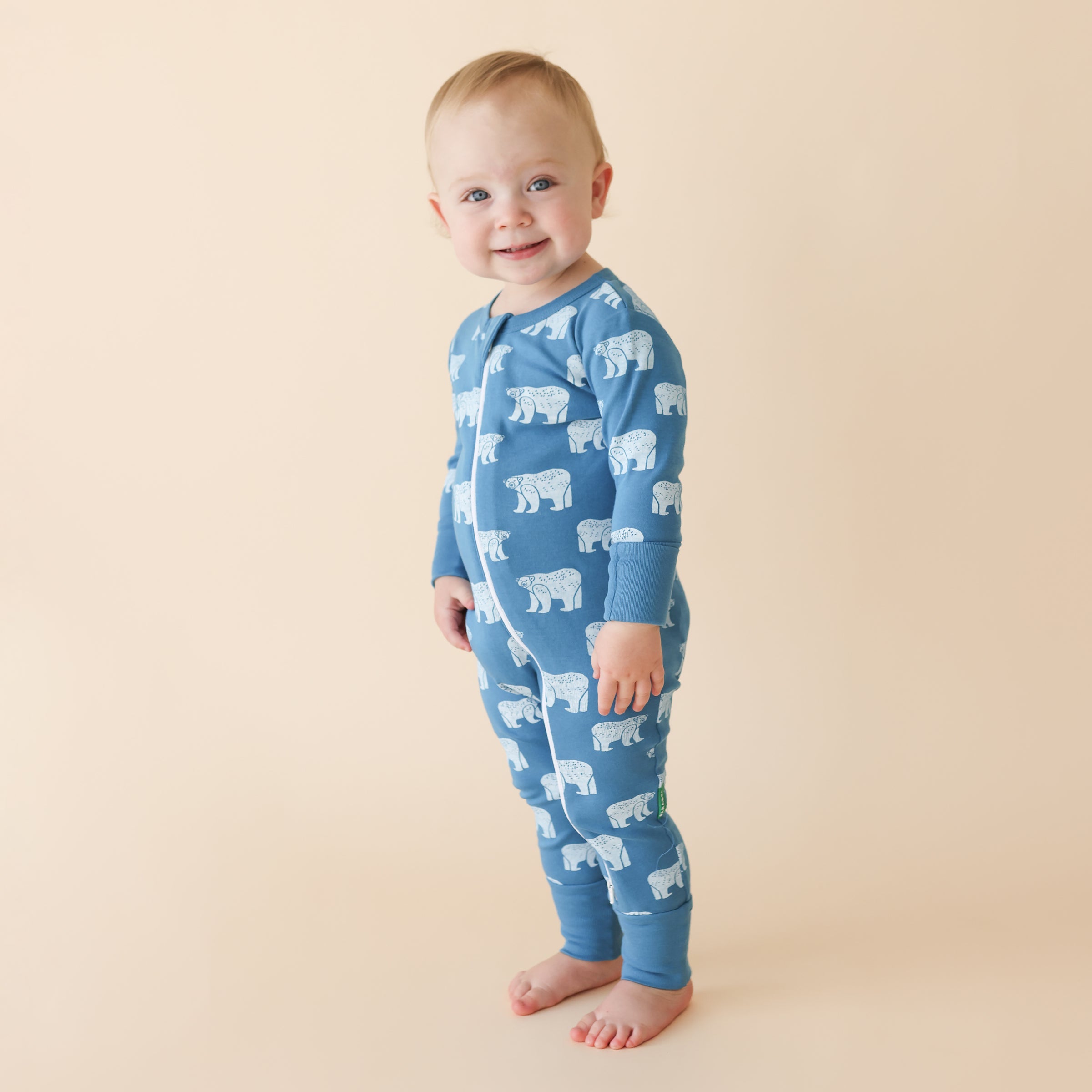 Organic Signature Print '2-Way' Zip Romper - Long Sleeve - Organic Baby Clothes, Kids Clothes, & Gifts | Parade Organics