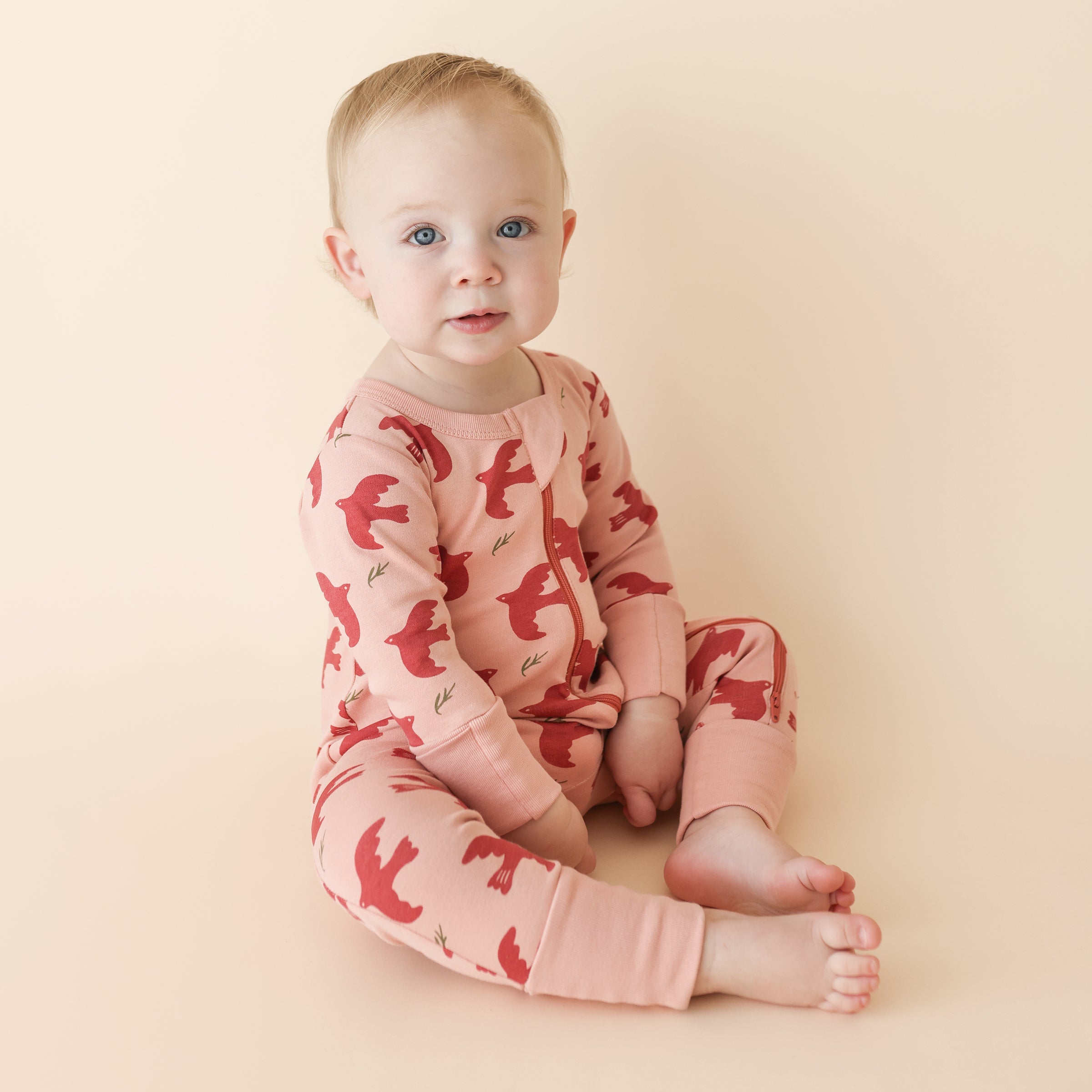 Organic Signature Print '2-Way' Zip Romper - Long Sleeve - Organic Baby Clothes, Kids Clothes, & Gifts | Parade Organics