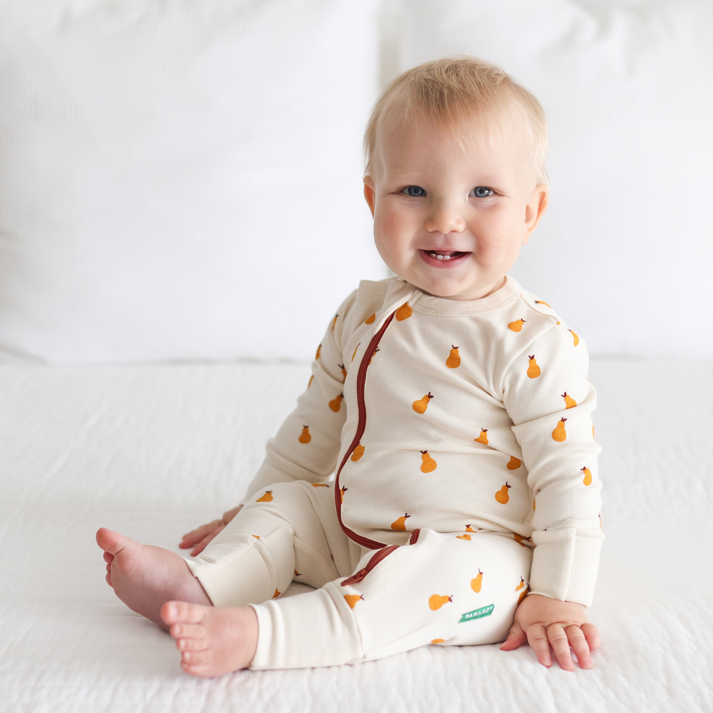 Organic Signature Print '2-Way' Zip Romper - Long Sleeve - Organic Baby Clothes, Kids Clothes, & Gifts | Parade Organics