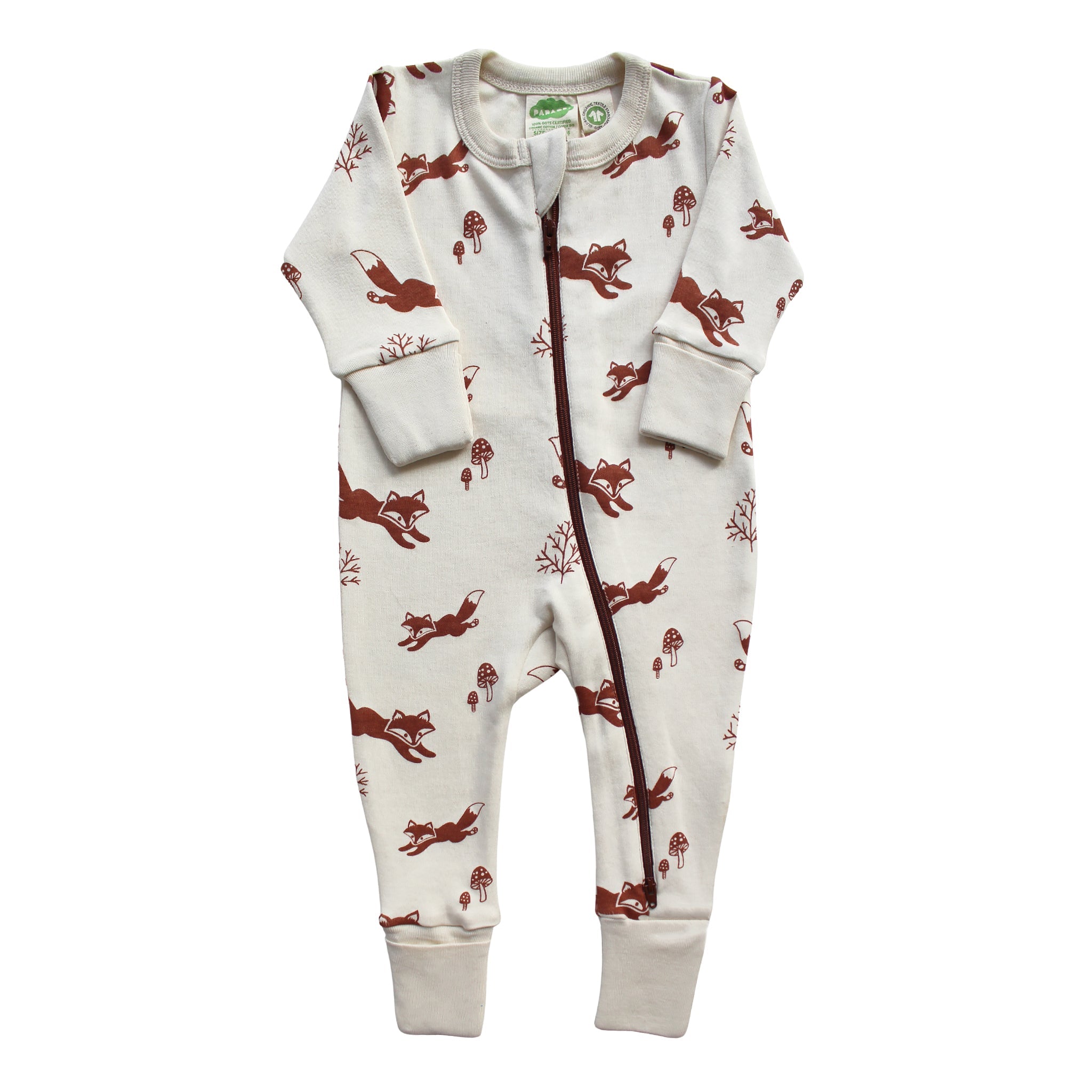 Organic Signature Print '2-Way' Zip Romper - Long Sleeve - Organic Baby Clothes, Kids Clothes, & Gifts | Parade Organics