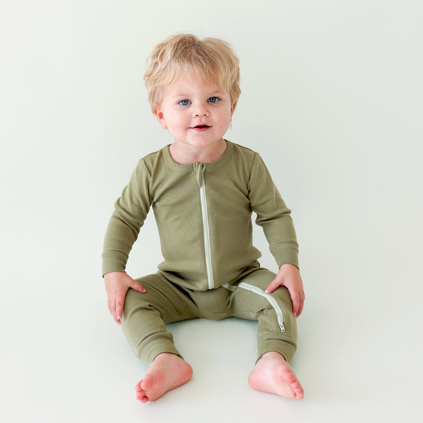 Organic Essentials '2-Way' Zip Romper - Long Sleeve