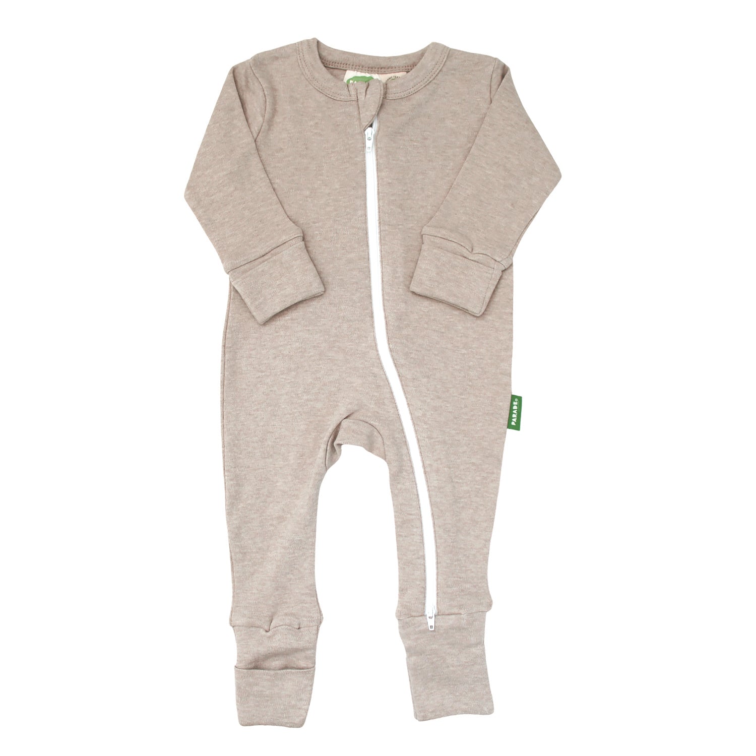 Organic Snuggle Soft Melange '2-Way' Zipper Romper