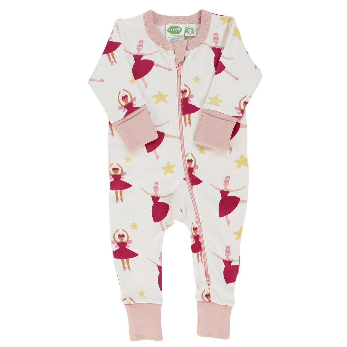 Organic Signature Print '2-Way' Zip Romper - Holiday