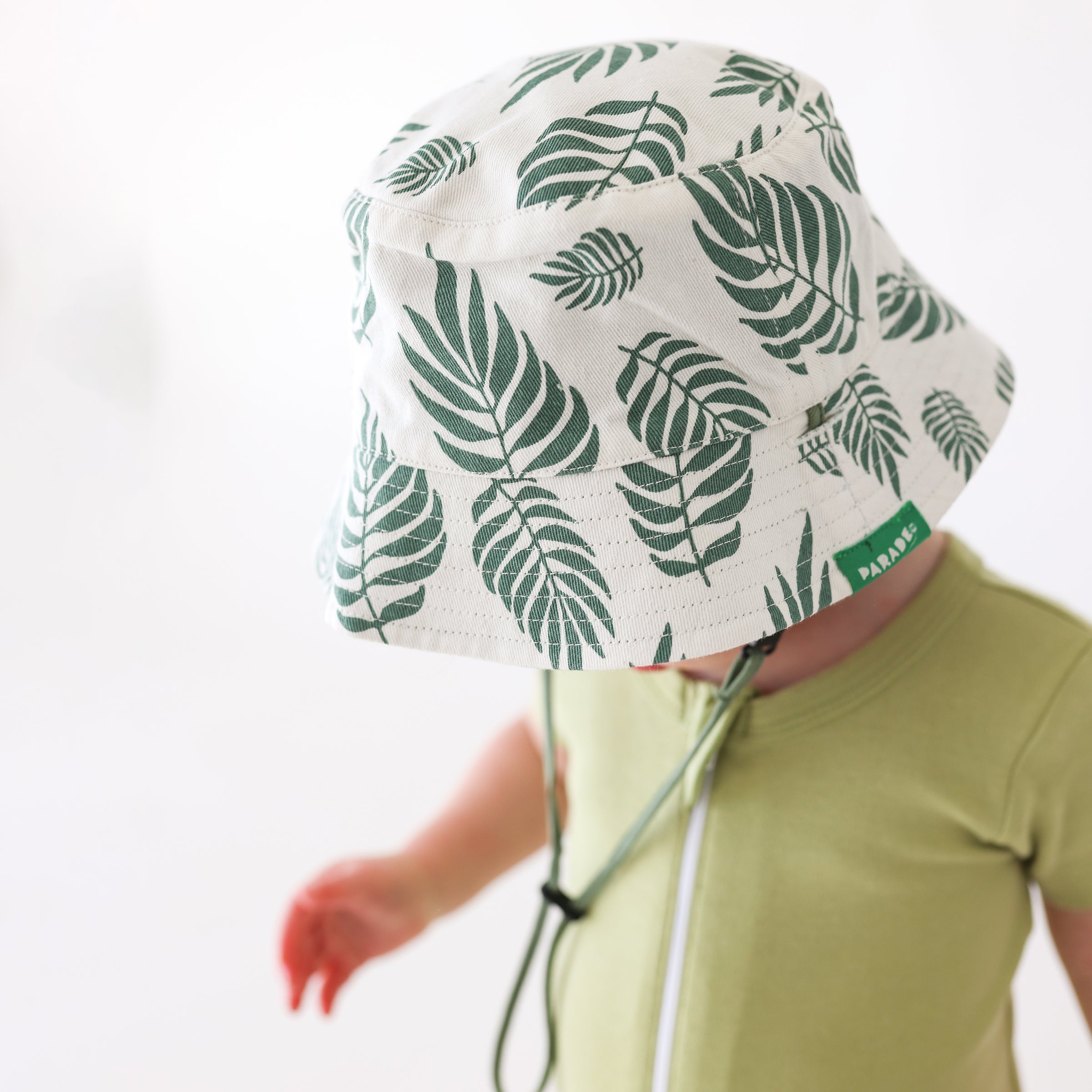 Reversible Organic Cotton Bucket Hat | Palm Leaves and Camper Green Reversible Organic Cotton Bucket Hat | Palm Leaves and Camper Green