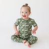 Organic Signature Print '2-Way' Zip Romper Short Sleeve - Organic Baby Clothes, Kids Clothes, & Gifts | Parade Organics