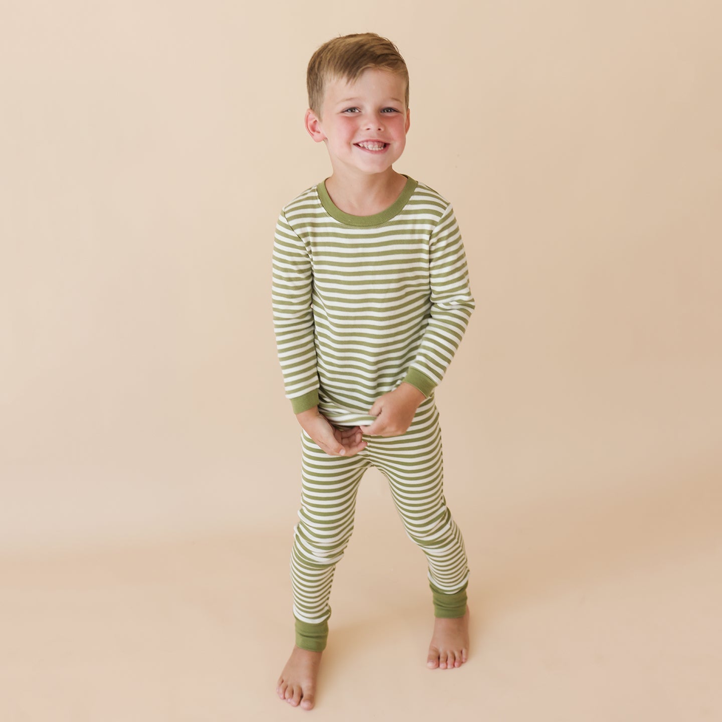 "My Jammies" Organic Striped Kids' Pajamas
