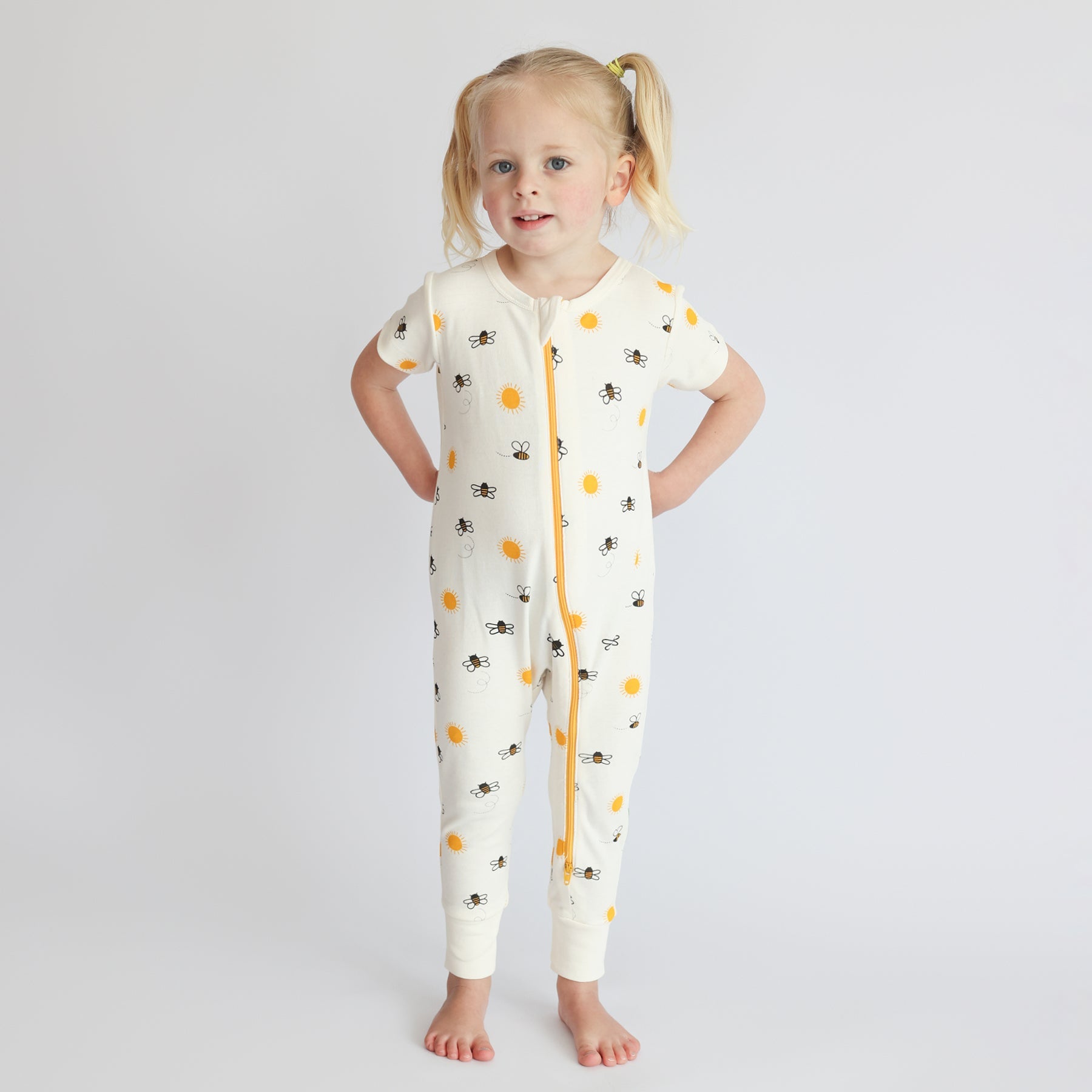 Organic Signature Print '2-Way' Zip Romper - Short Sleeve – PARADE