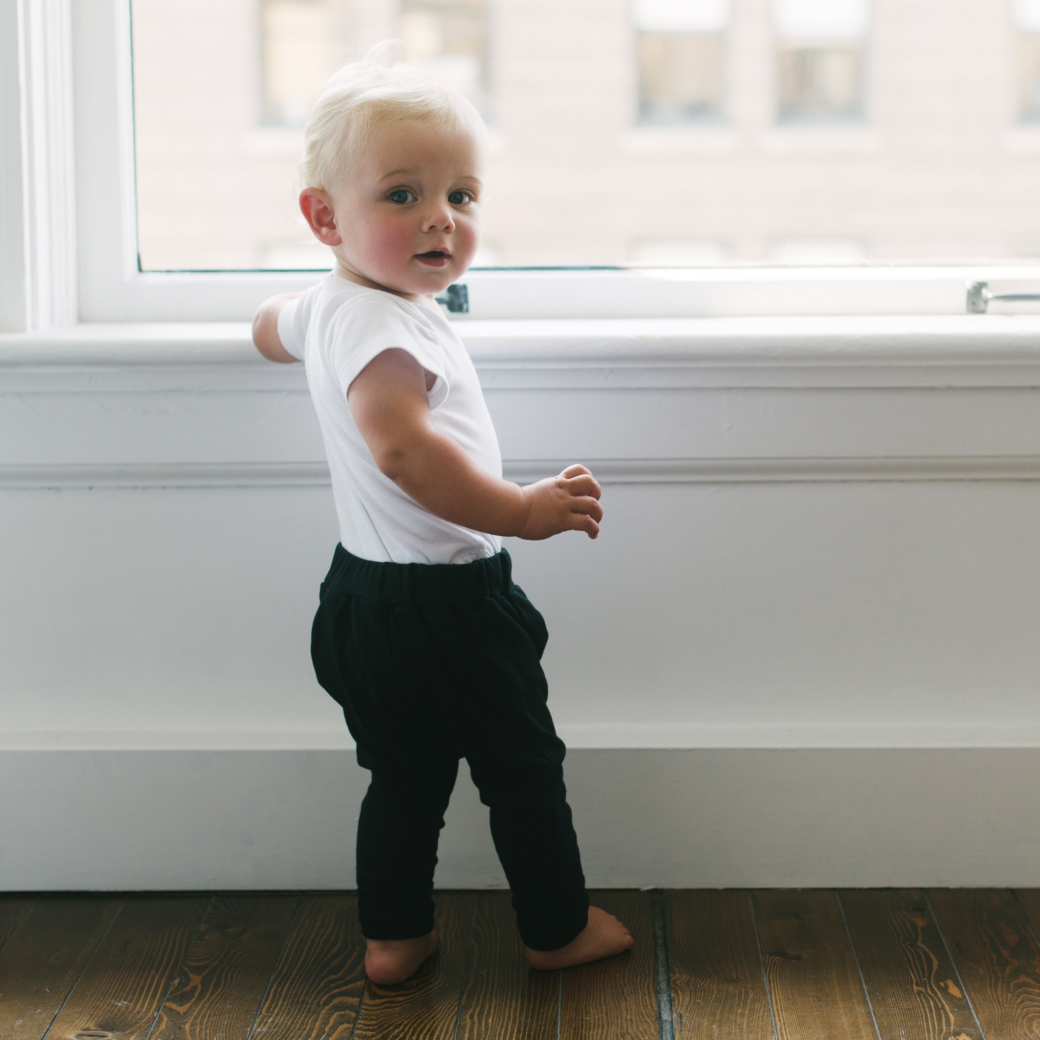 Organic Harem Pants - Essentials - Black - Organic Baby Clothes, Kids Clothes, & Gifts | Parade Organics