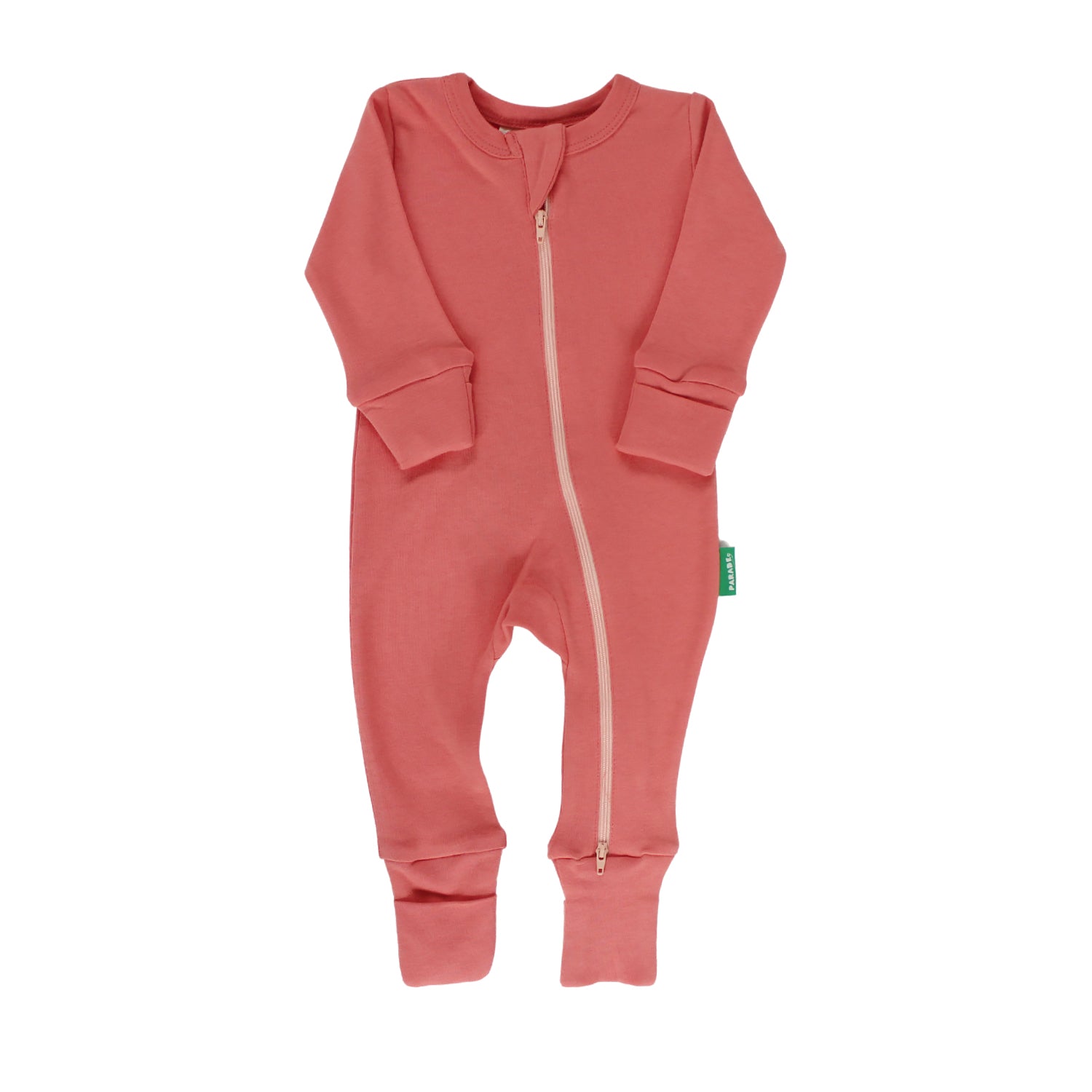 Organic Essential Basic '2-Way' Zipper Romper - Long Sleeve