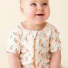 Organic Signature Print '2-Way' Zip Romper Short Sleeve - Organic Baby Clothes, Kids Clothes, & Gifts | Parade Organics