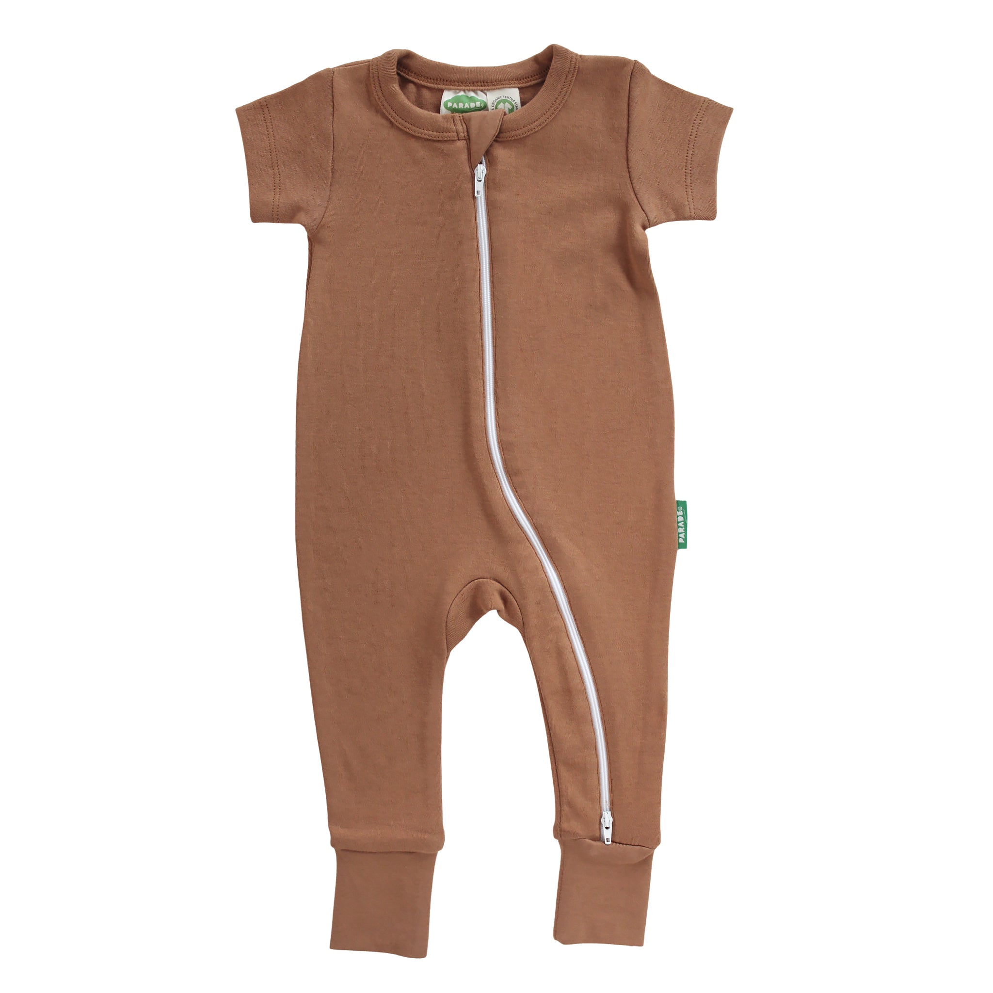 Organic Essential Basics '2-Way' Zip Romper - Short Sleeve