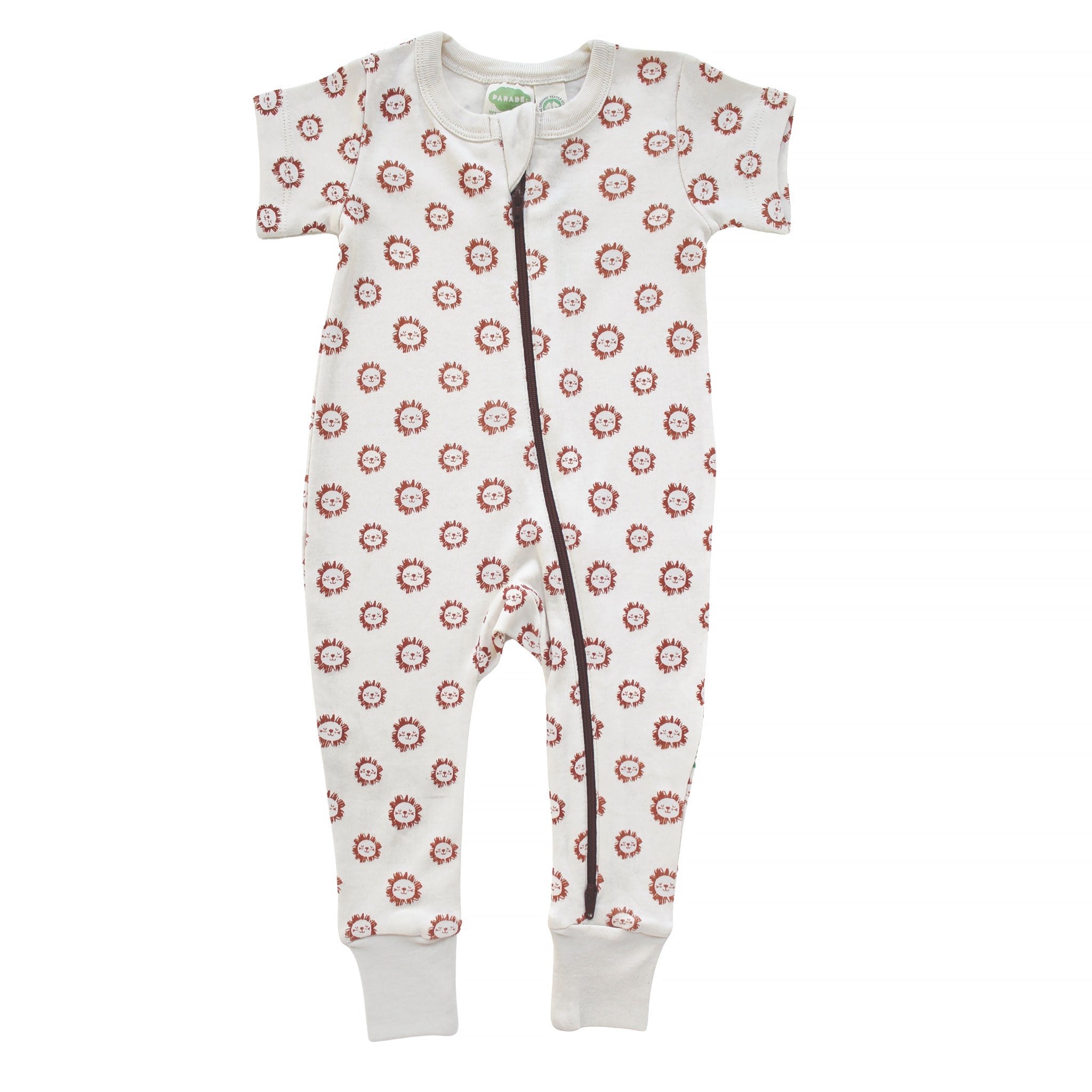 Organic Signature Print '2-Way' Zip Romper Short Sleeve - Organic Baby Clothes, Kids Clothes, & Gifts | Parade Organics