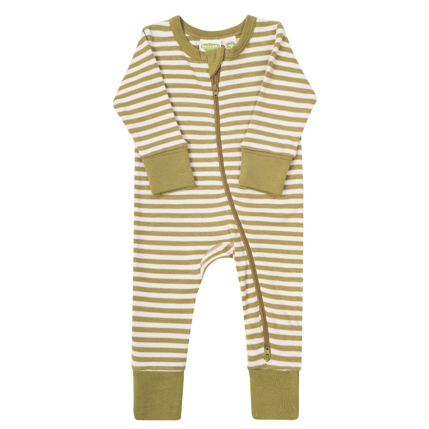 Organic Striped '2-Way' Zip Romper
