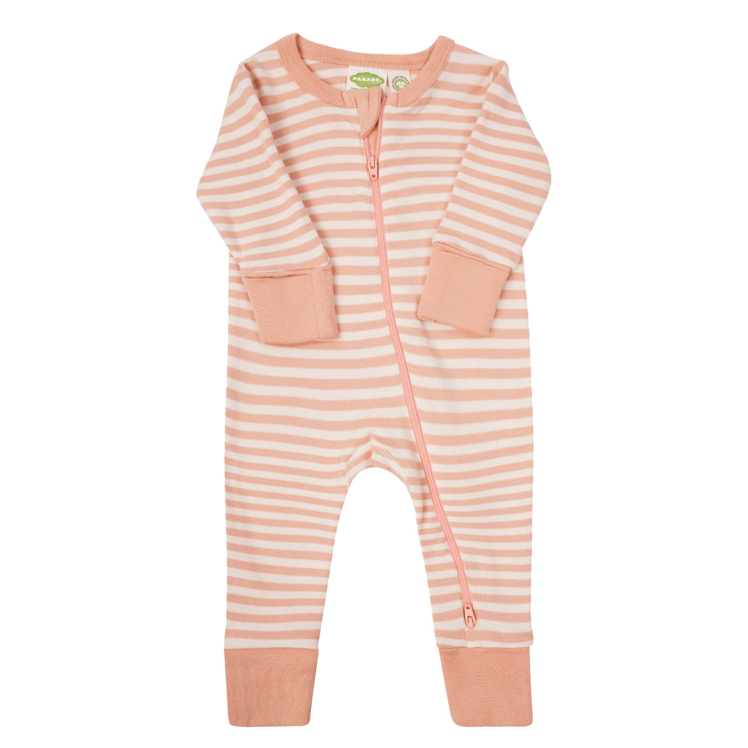 Organic Striped '2-Way' Zip Romper